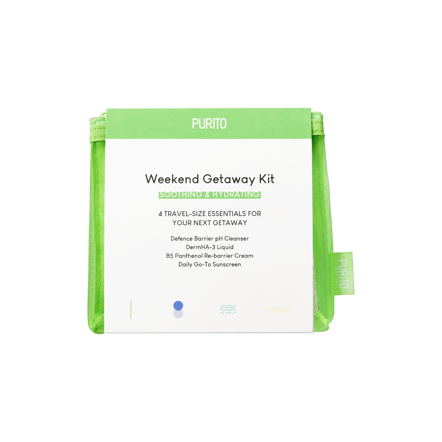 8809563102297 Weekend Getaway Kit, Zestaw 4 mini kosmetyków z kosmetyczką