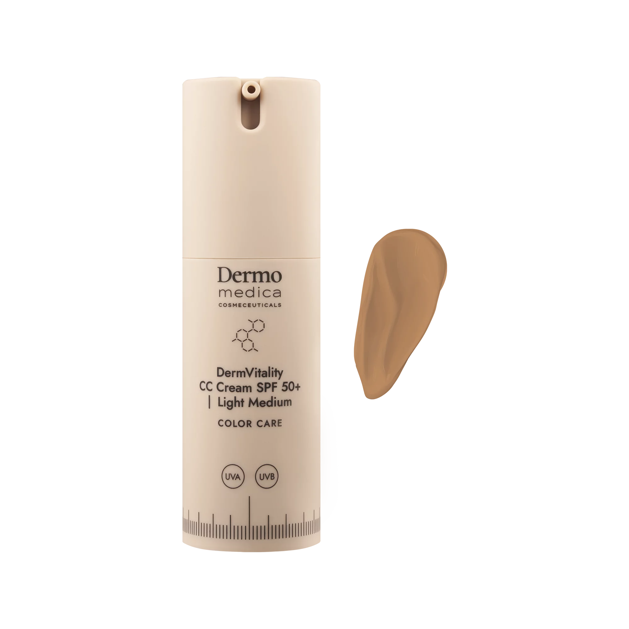 Dermomedica - DermVitality CC Cream SPF 50 Koloryzujący krem korygujący z bardzo wysoką ochroną UVA/UVB i właściwościami pielęgnacyjnymi LIGHT MEDIUM 30 ml