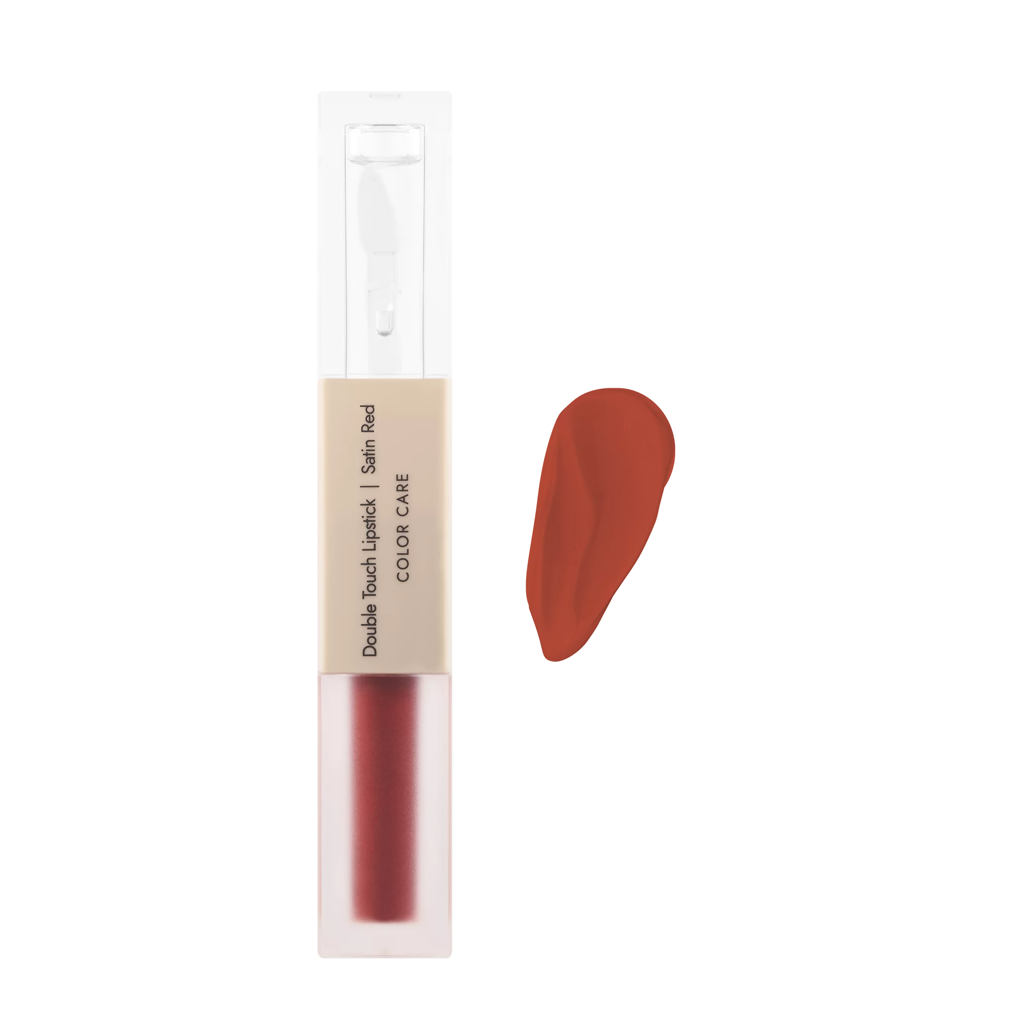 Dermomedica - Double Touch Lipstick Dwufazowa pomadka o ekstremalnej trwałości i zmysłowym połysku SATIN RED 2 x 1,72 ml
