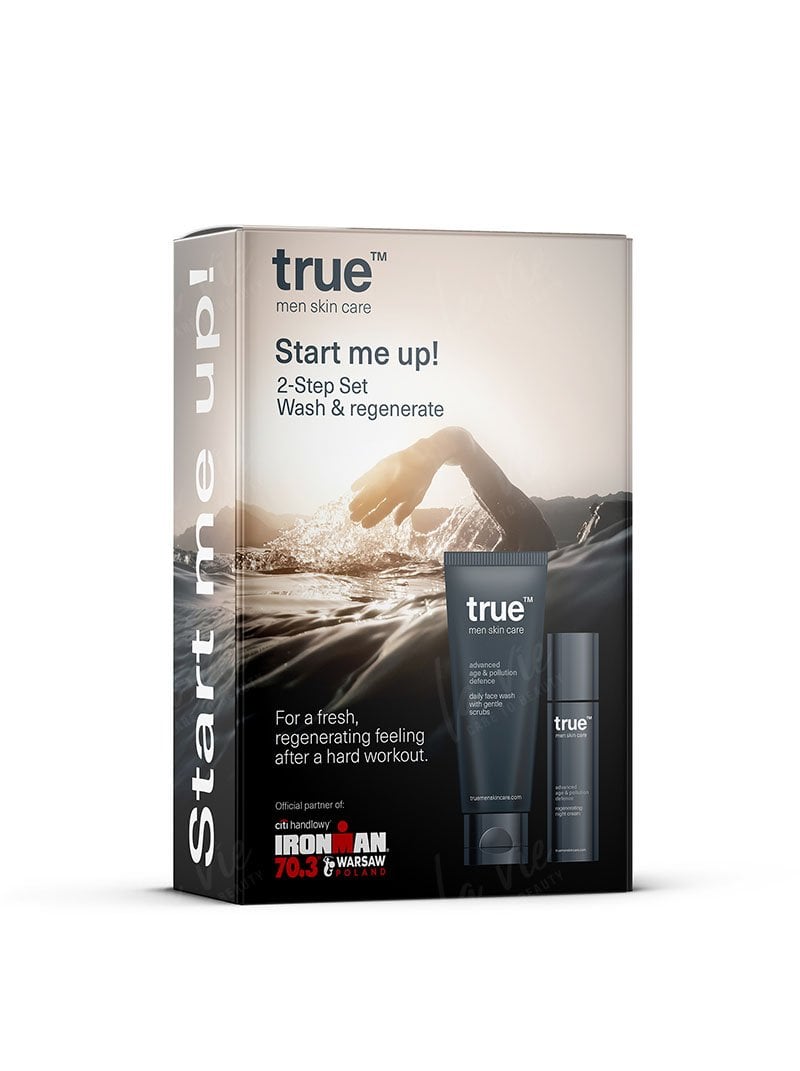 True - Start Me Up! 2-Step Set Oczyszczający żel do mycia twarzy + Regeneracyjny krem na noc Zestaw 100 ml + 50 ml