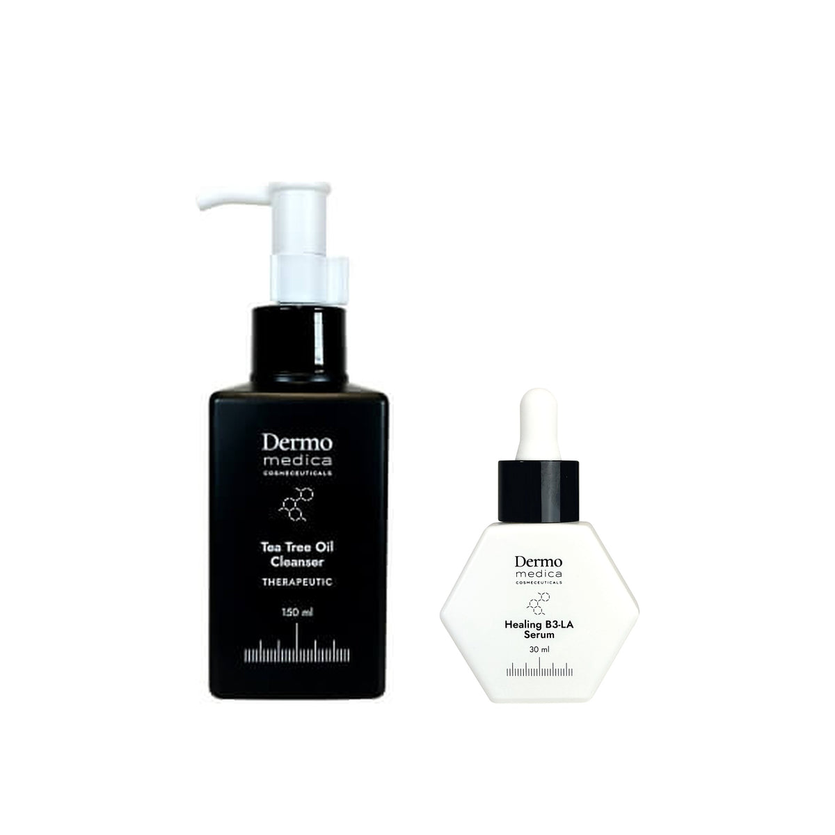 Dermomedica - Tea Tree Oil Cleanser + Healing B3-LA Serum Zestaw