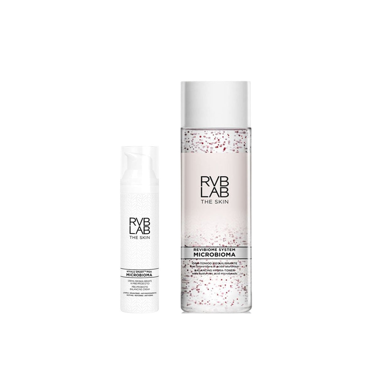 RVB LAB The Skin - Microbioma Pre-probiotic Cream + Rebalancing Hydra-Toner Zestaw