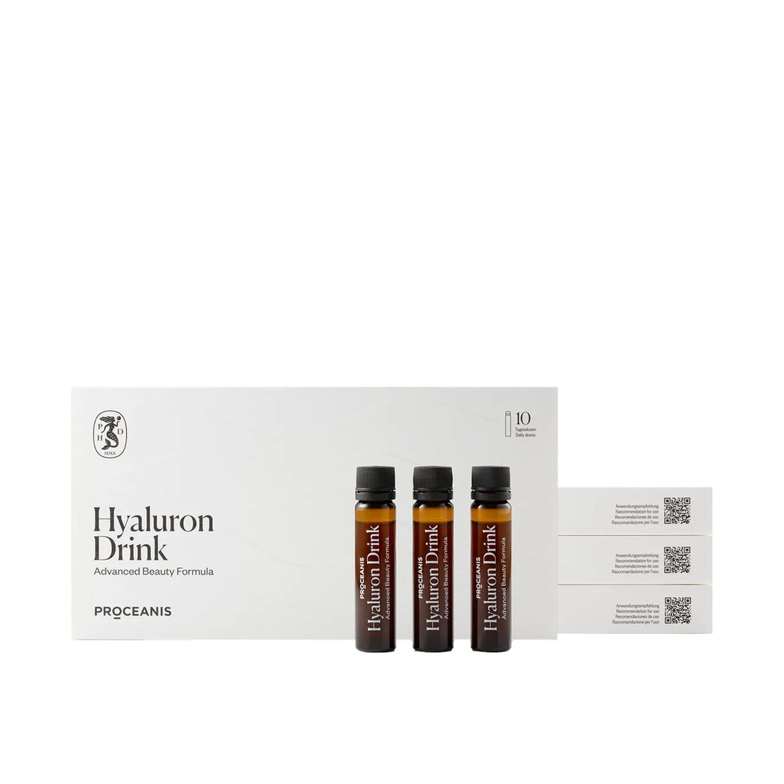 Proceanis - Hyaluron Drink Set Napój hialuronowy w shotach, naturalny wegański suplement diety 10 x 10 ml