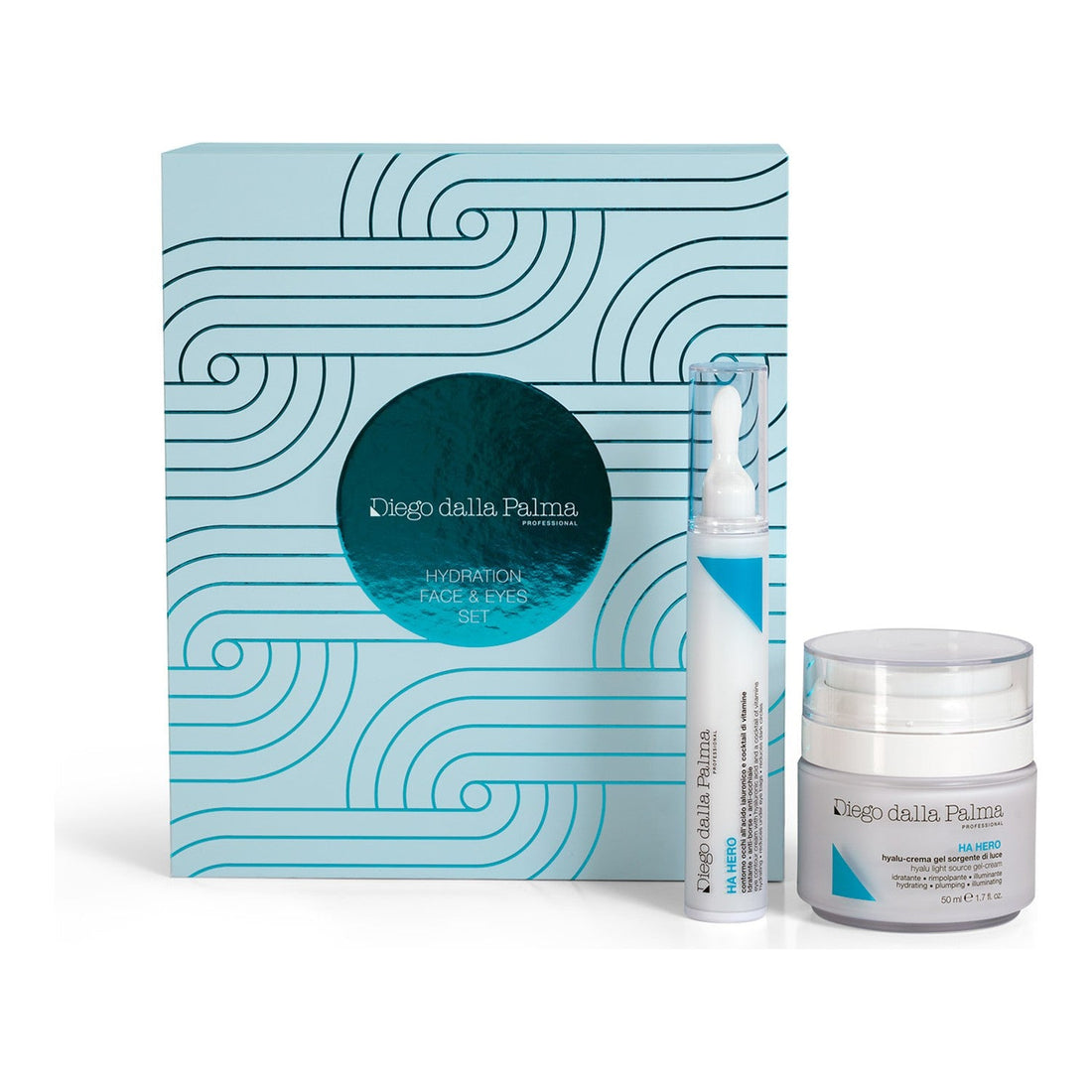 Diego Dalla Palma - HA Hero Set Zestaw nawilżający: lekki krem hialuronowy 50 ml + krem pod oczy 15 ml
