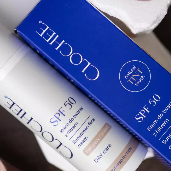 Clochee - Krem do twarzy z filtrem TINTED SPF 50 50 ml