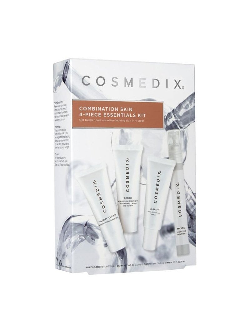 Cosmedix - Combination Skin 4-piece Essentials Kit Pielęgnacyjny zestaw do skóry mieszanej 4x 15 ml