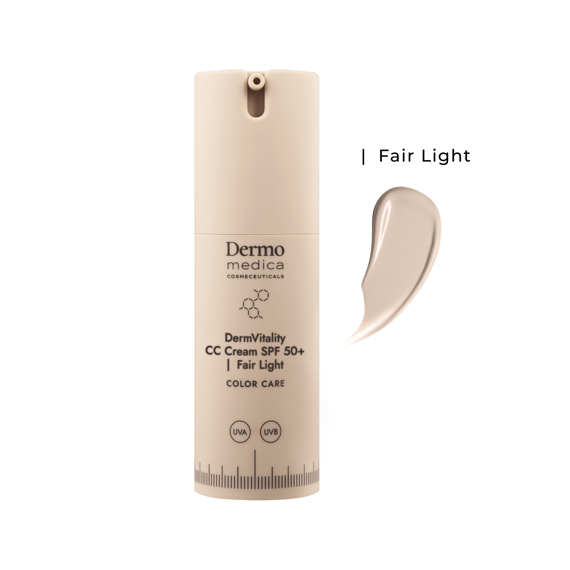 Dermomedica Dermomedica - DermVitality CC Cream SPF 50 Koloryzujący krem korygujący z bardzo wysoką ochroną UVA/UVB i właściwościami pielęgnacyjnymi FAIR LIGHT 30 ml — Składniki i ocena