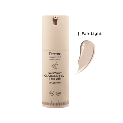 Dermomedica - DermVitality CC Cream SPF 50 Koloryzujący krem korygujący z bardzo wysoką ochroną UVA/UVB i właściwościami pielęgnacyjnymi FAIR LIGHT 30 ml