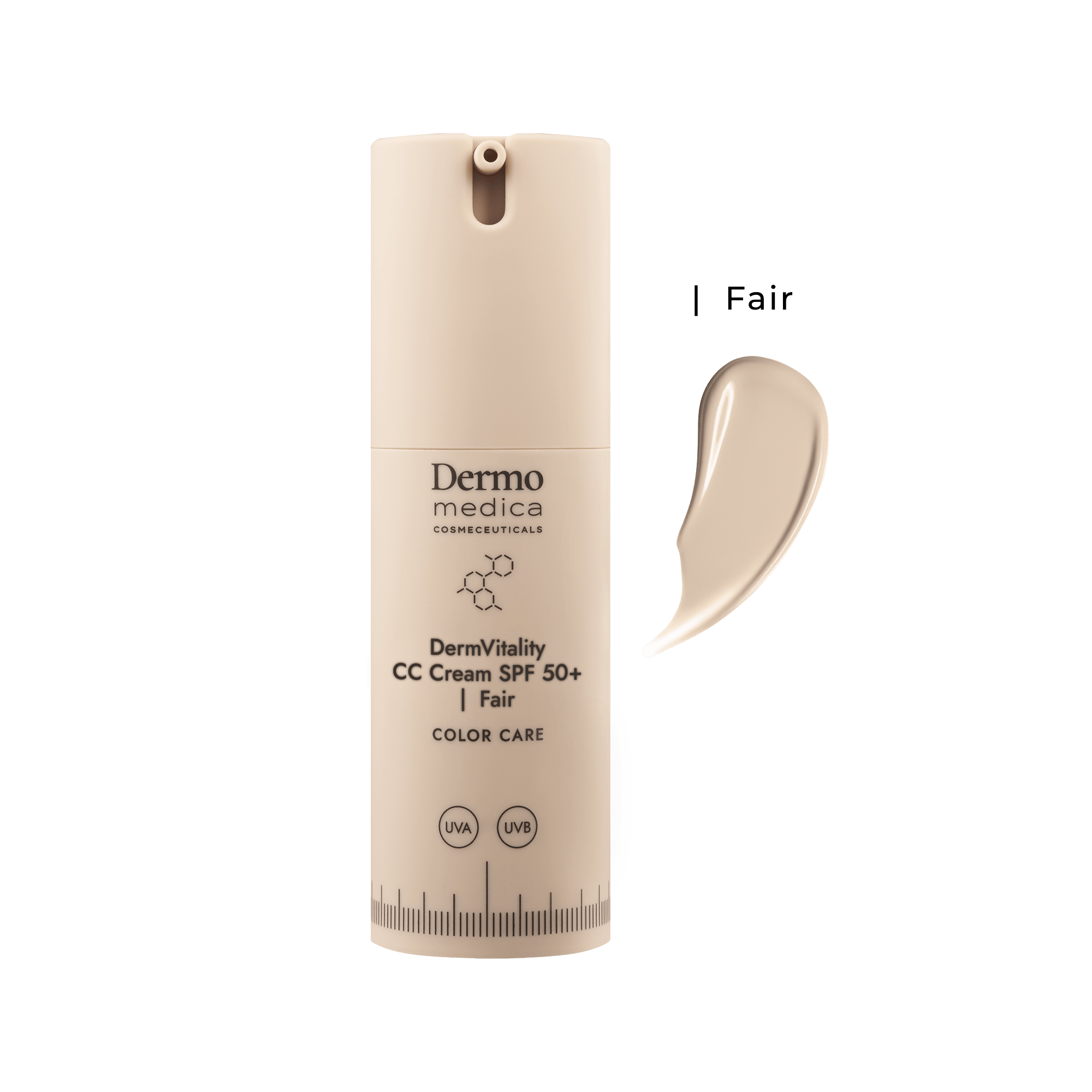 Dermomedica Dermomedica - DermVitality CC Cream SPF 50 Koloryzujący krem korygujący z bardzo wysoką ochroną UVA/UVB i właściwościami pielęgnacyjnymi FAIR 30 ml