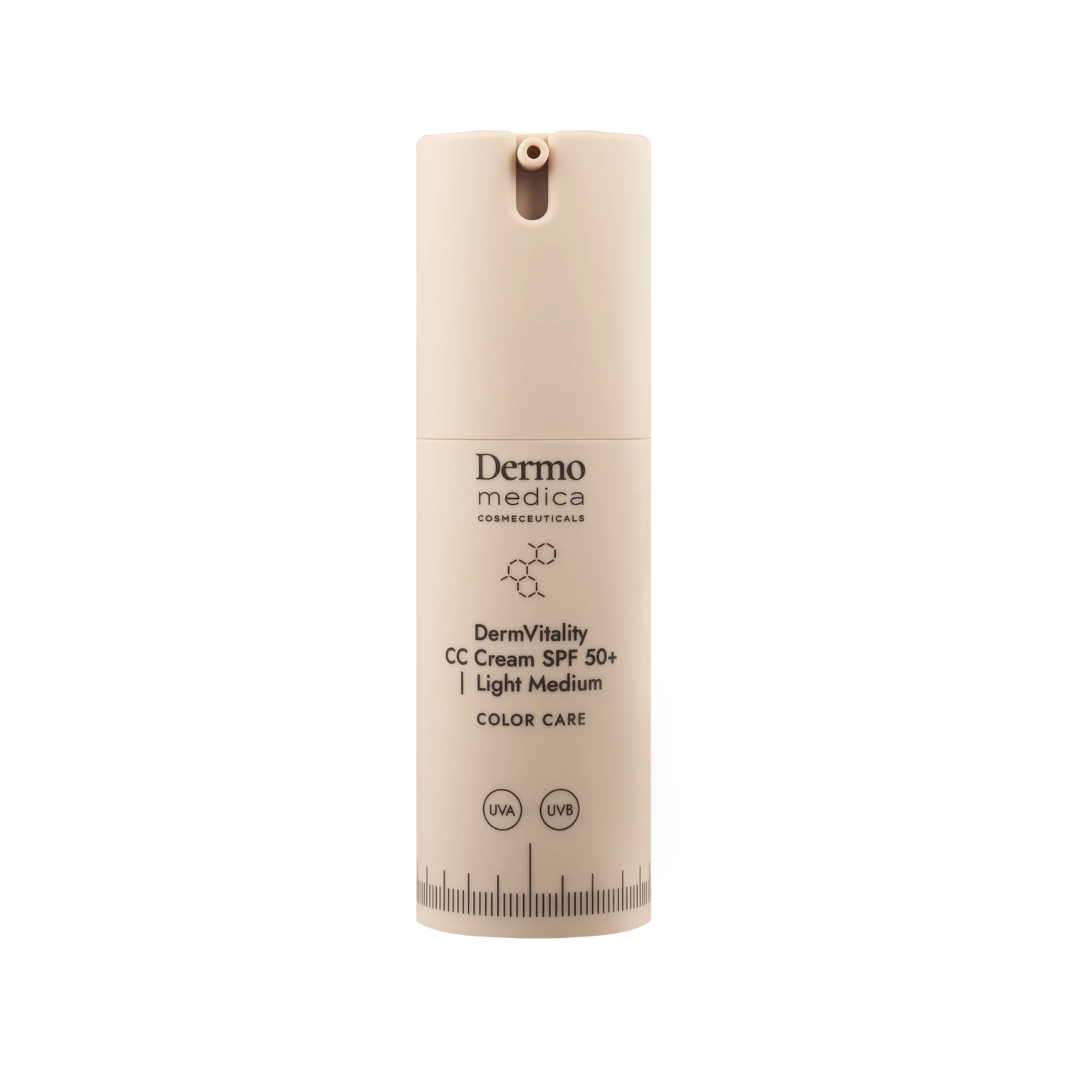 Dermomedica - DermVitality CC Cream SPF 50 Koloryzujący krem korygujący z bardzo wysoką ochroną UVA/UVB i właściwościami pielęgnacyjnymi LIGHT MEDIUM 30 ml