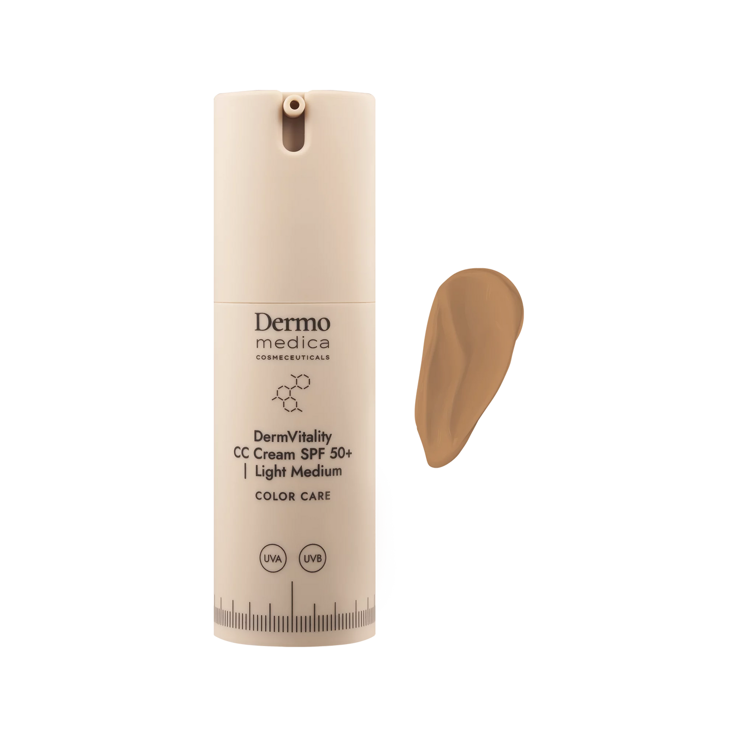 Dermomedica - DermVitality CC Cream SPF 50 Koloryzujący krem korygujący z bardzo wysoką ochroną UVA/UVB i właściwościami pielęgnacyjnymi LIGHT MEDIUM 30 ml