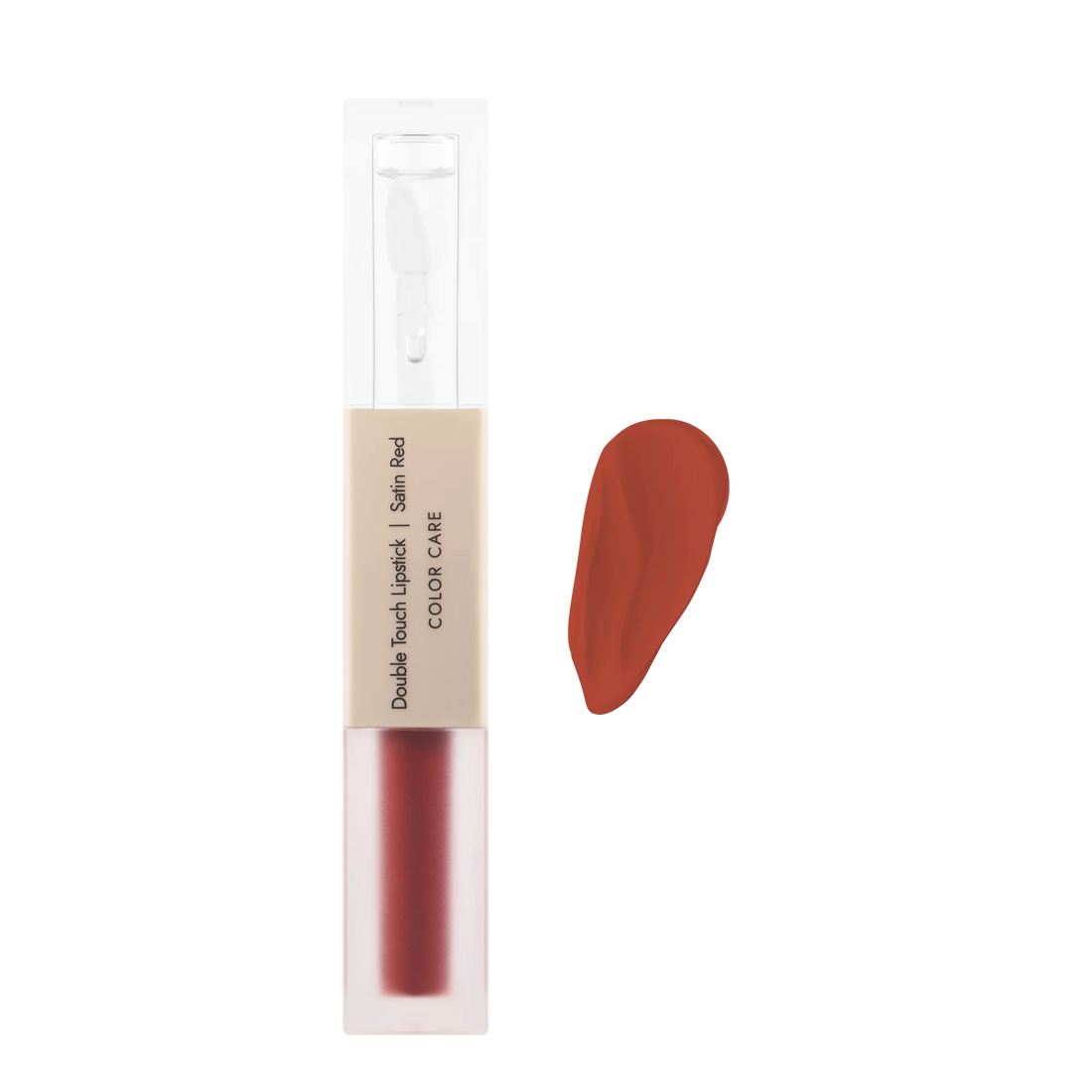 Dermomedica - Double Touch Lipstick Dwufazowa pomadka o ekstremalnej trwałości i zmysłowym połysku SATIN RED 2 x 1,72 ml