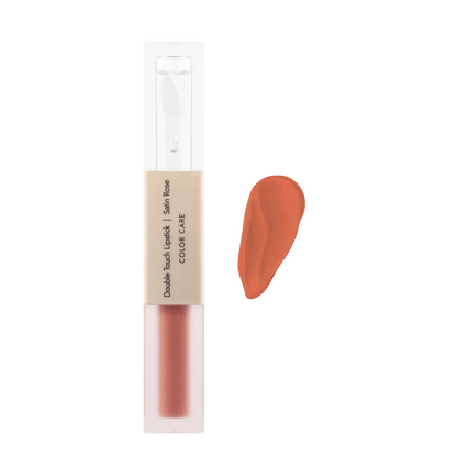 Dermomedica - Double Touch Lipstick Dwufazowa pomadka o ekstremalnej trwałości i zmysłowym połysku SATIN ROSE 2 x 1,72 ml