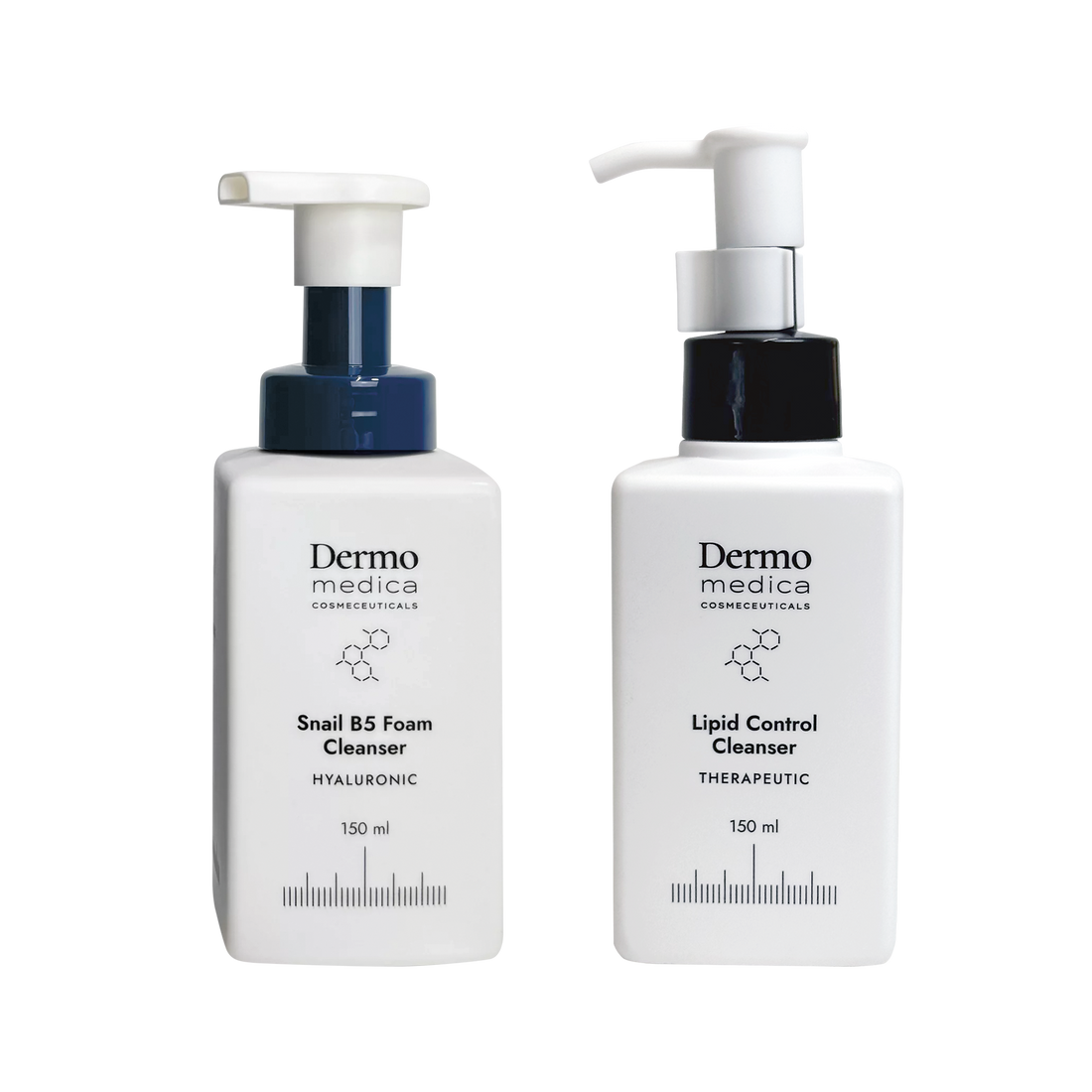 Dermomedica - Lipid Control Cleanser + Snail B5 Foam Cleanser Zestaw Olejek myjący z witaminą E i olejkiem lawendowym + Pianka myjąca z ekstraktem ze śluzu ślimaka 2x150 ml
