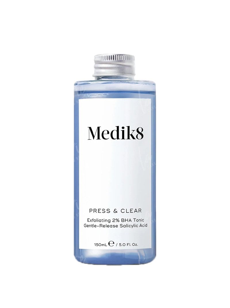 Medik8 Medik8 - Press & Clear Refill Tonik złuszczający z kwasami BHA i łagodnym 2% kwasem salicylowym 150 ml