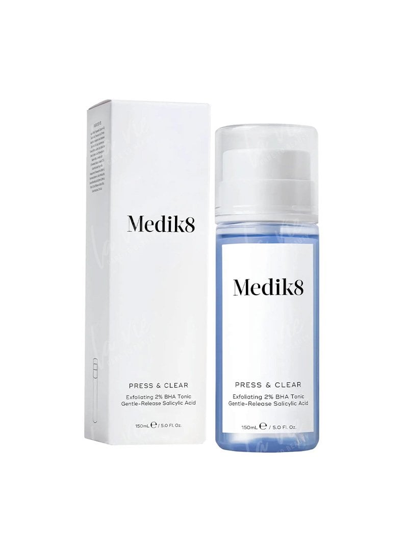 Medik8-Press-&amp;-Clear-Tonik-zluszczajacy-z-kwasami-BHA-i-lagodnym-2%-kwasem-salicylowym 150ml