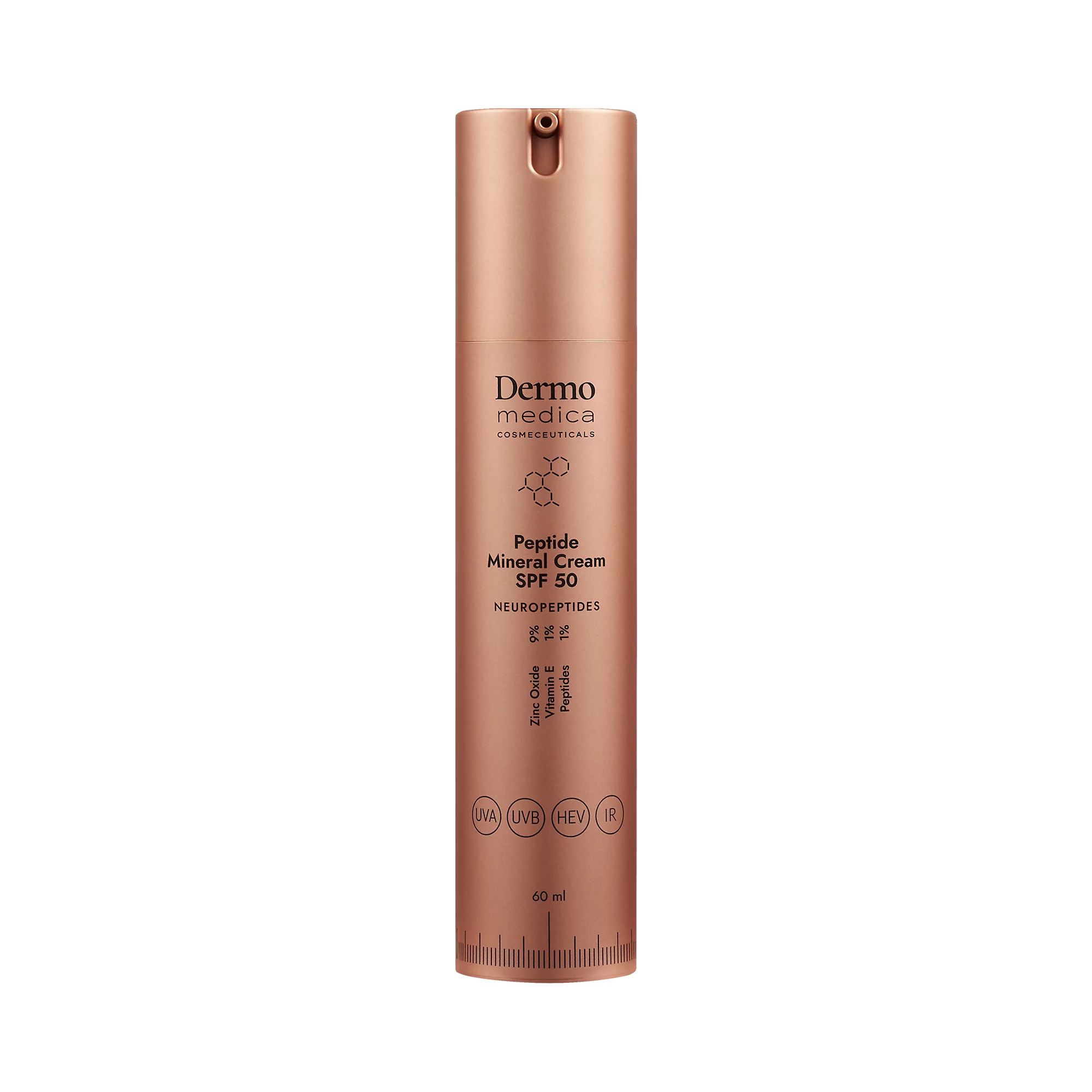 Dermomedica Dermomedica - Peptide Mineral Cream Peptydowy krem z wysoką ochroną mineralną SPF 50 60 ml