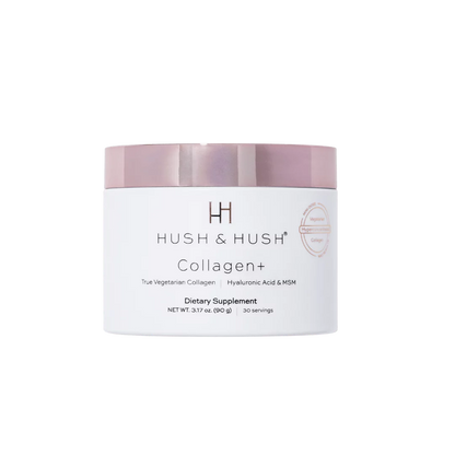 HUSH &amp; HUSH - Collagen + Wegetariański suplement diety dla skóry, włosów, paznokci i stawów 90 g