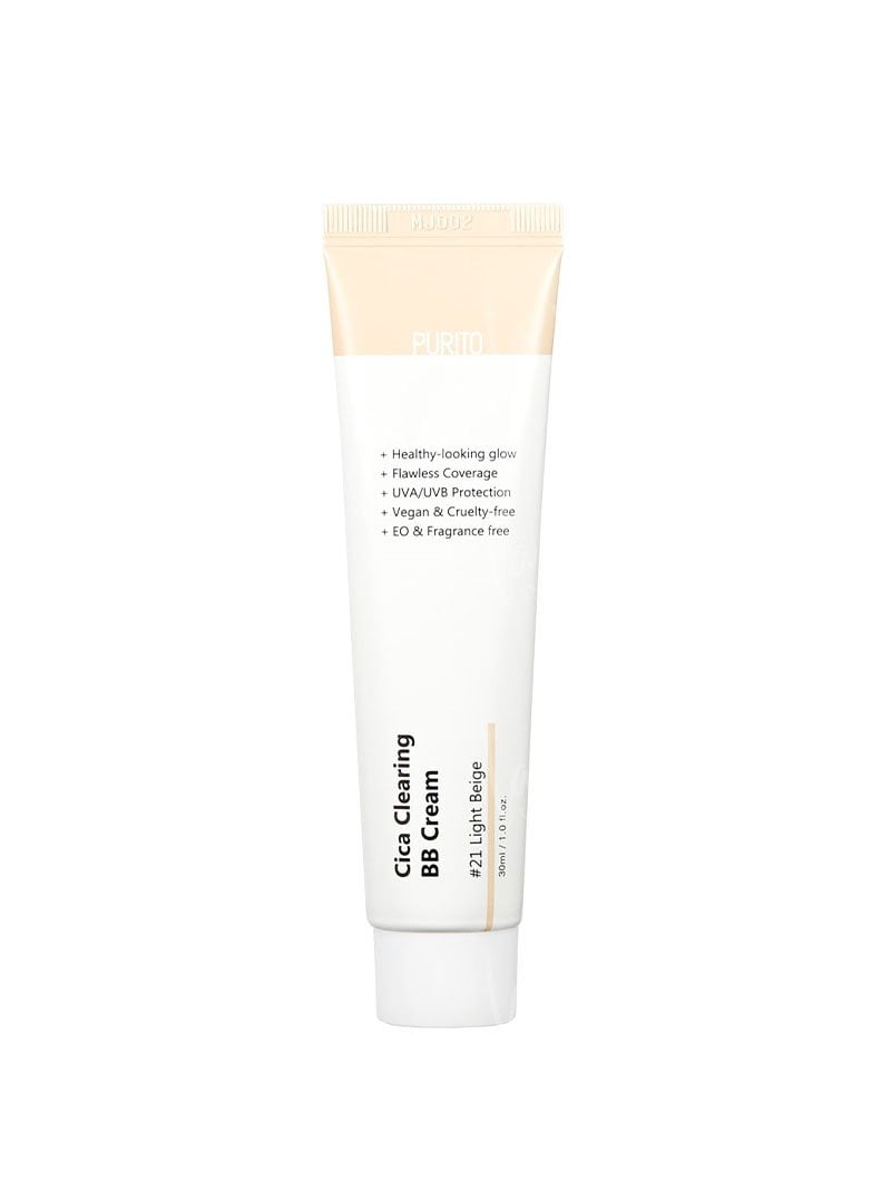 Purito Purito - Cica clearing BB cream #21 light beige Krem BB cica odcień 21 30 ml jasny beż