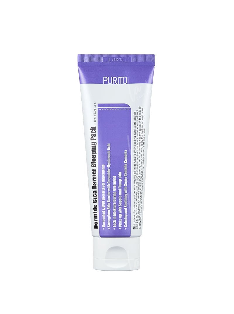 Purito Purito - Dermide cica barrier sleeping pack Krem na noc z wyciągiem z wąkroty azjatyckiej 80 ml