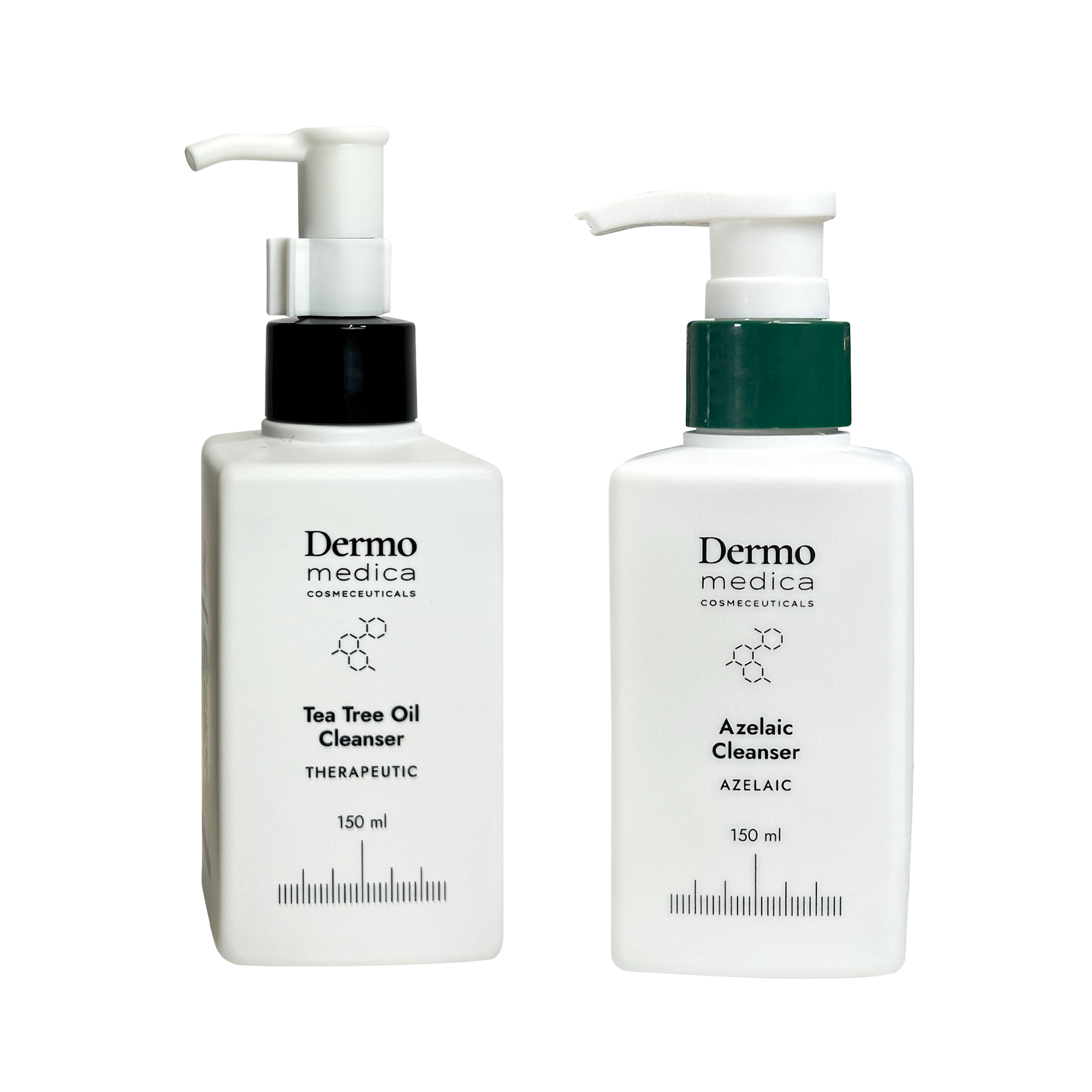 Dermomedica Dermomedica - Tea Tree Oil Cleanser + Azelaic Cleanser Zestaw Olejek myjący z wyciągiem z drzewka herbacianego + Żel do mycia z kwasem azelainowym 2x150 ml