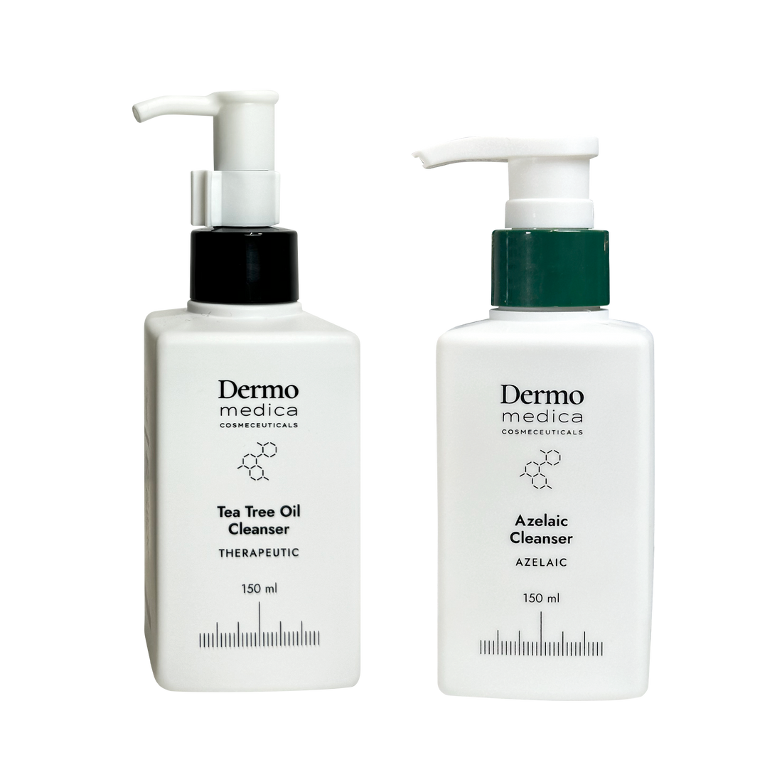 Dermomedica - Tea Tree Oil Cleanser + Azelaic Cleanser Zestaw Olejek myjący z wyciągiem z drzewka herbacianego + Żel do mycia z kwasem azelainowym 2x150 ml