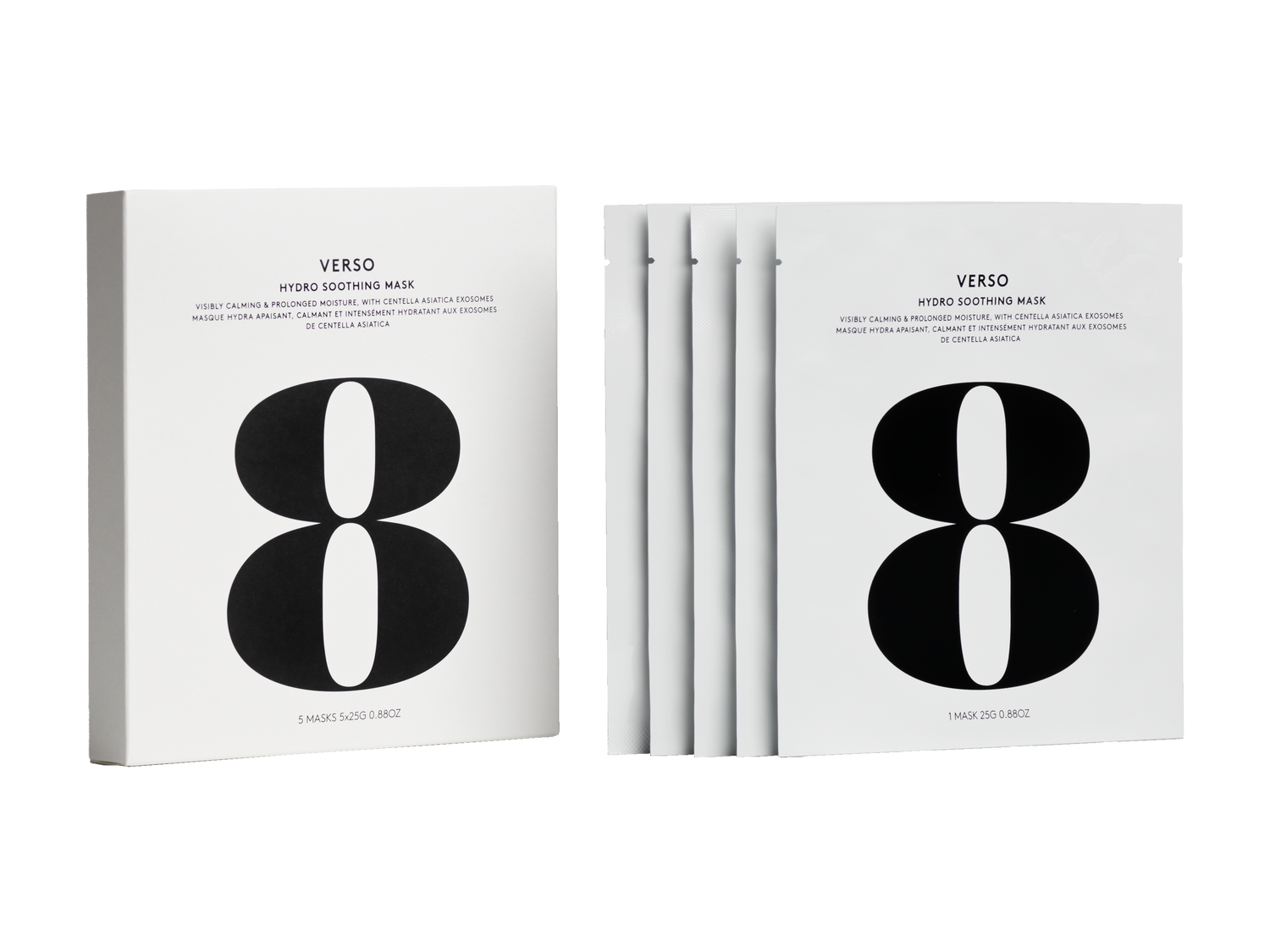 Verso - Hydro Soothing Mask 5 Pcs Nawilżająca hydrożelowa maska do twarzy z egzosomami Centella Asiatica 5 szt