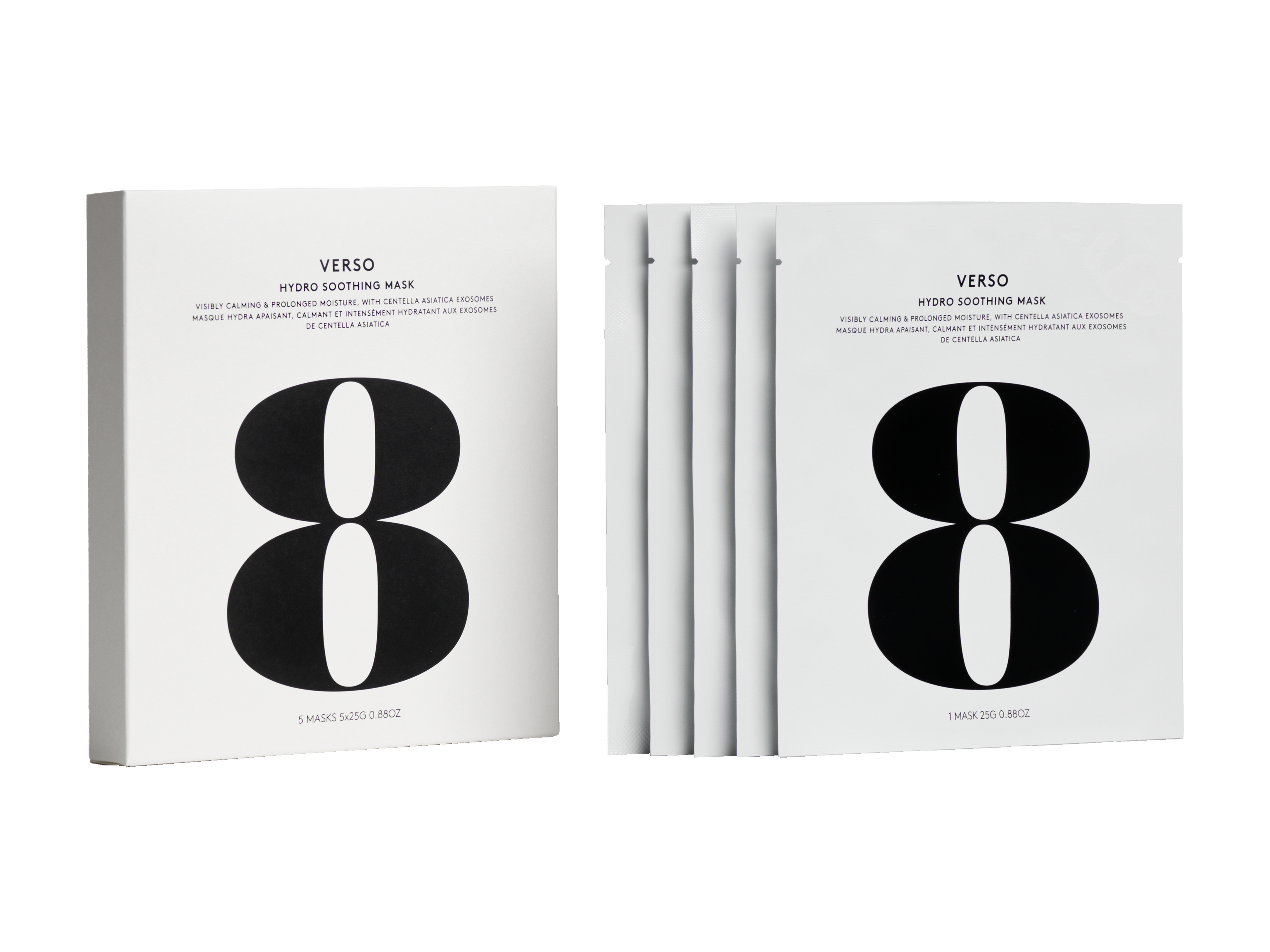 Verso - Hydro Soothing Mask 5 Pcs Nawilżająca hydrożelowa maska do twarzy z egzosomami Centella Asiatica 5 szt
