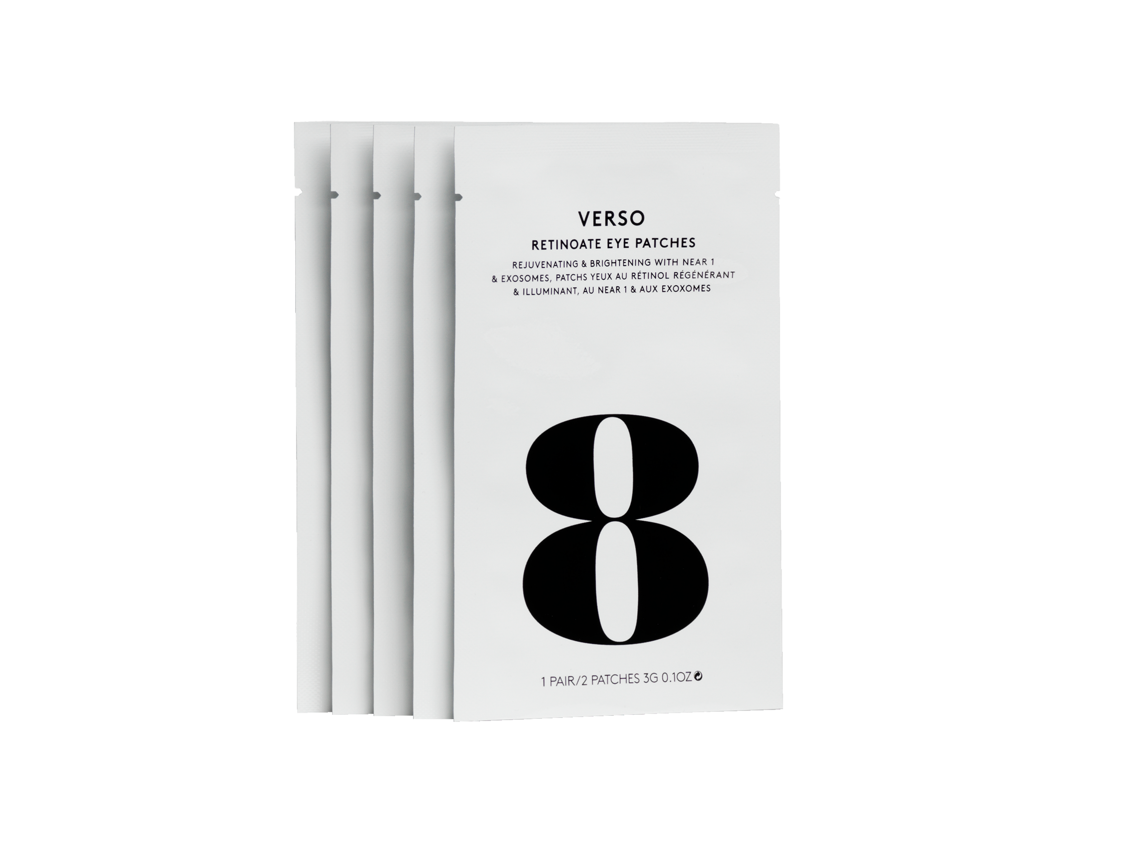 Verso - Retinoate Eye Patches 5 Pairs Odmładzające i rozjaśniające hydrożelowe płatki pod oczy z NEAR 1 i egzosomami 5 par