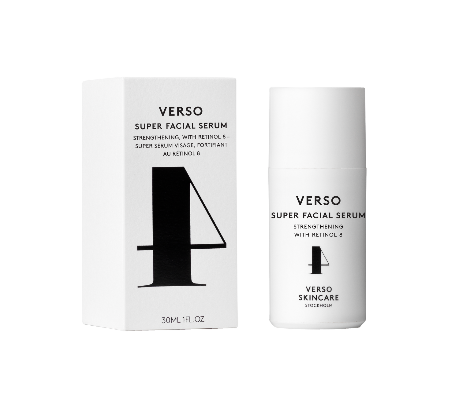 Verso - Super Facial Serum Strengthening Retinol 8 Serum intensywnie odmładzające i wzmacniające skórę z Retinol 8 i peptydami 30 ml