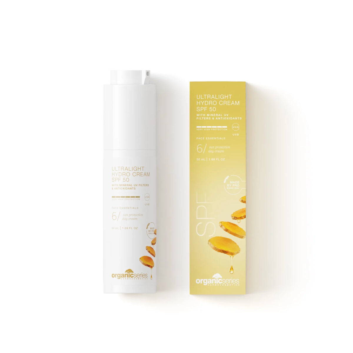 Organic Series - Ultralekki Krem Nawilżający SPF50 (Tlenek cynku i Dwutlenek tytanu) 50 ml