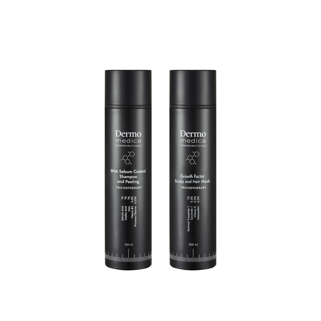Dermomedica - BHA Sebum Control Shampoo + Growth Factor Scalp and Hair Mask Zestaw