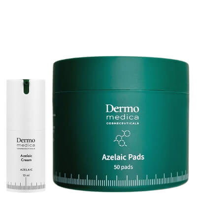 Dermomedica Dermomedica - Azelaic Booster + Azelaic Cream Mini Płatki + terapeutyczny booster z kwasem azelainowym 50 szt i krem z kwasem azelainowy 15 ml
