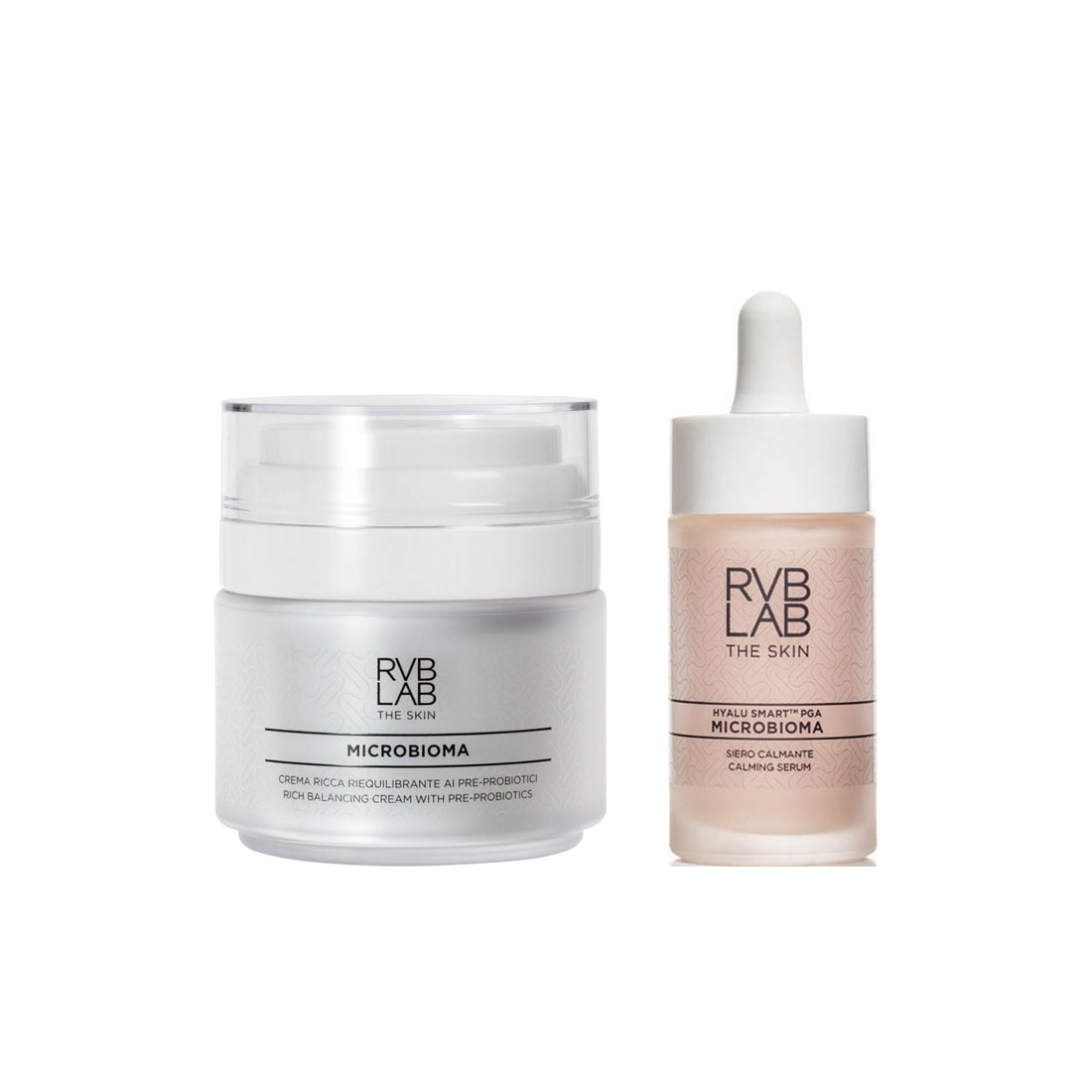 RVB LAB The Skin - Microbioma Rich Cream + Calming Serum Zestaw