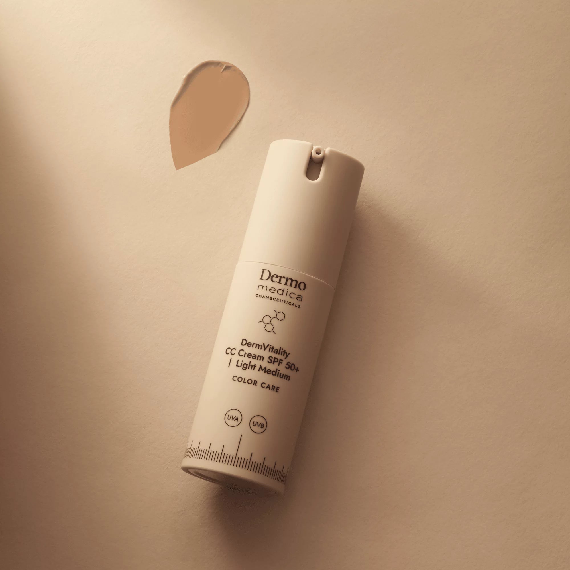 Dermomedica - DermVitality CC Cream SPF 50 Koloryzujący krem korygujący z bardzo wysoką ochroną UVA/UVB i właściwościami pielęgnacyjnymi LIGHT MEDIUM 30 ml