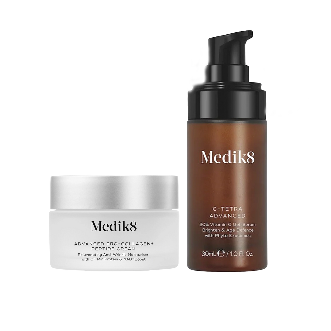 Medik8 - Advanced Pro-Collagen+ Peptide Cream + C-Tetra Advanced Serum Luksusowy duet przeciwstarzeniowy 50 ml 30 ml