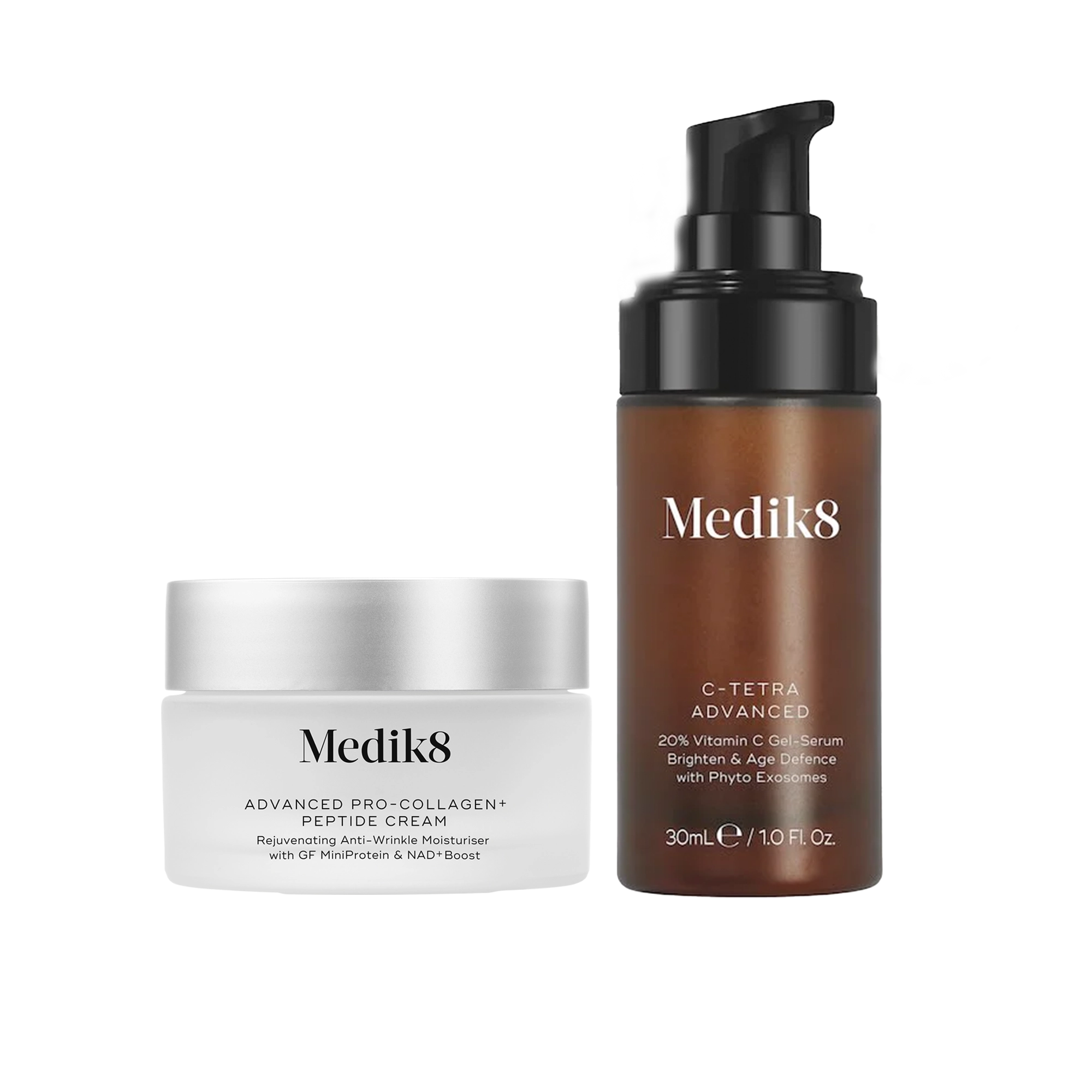 Medik8 - Advanced Pro-Collagen+ Peptide Cream + C-Tetra Advanced Serum Luksusowy duet przeciwstarzeniowy 50 ml 30 ml
